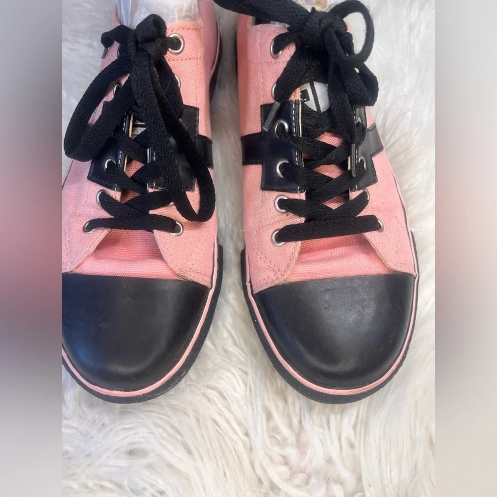 TUK Pink and Black Women's Sneakers